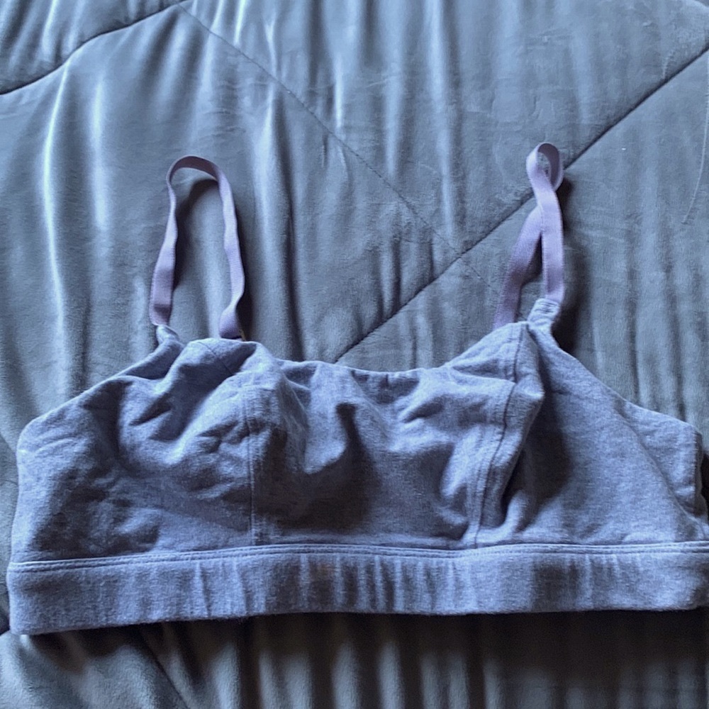 Knickey Grey Bralette NWOT Organic cotton
